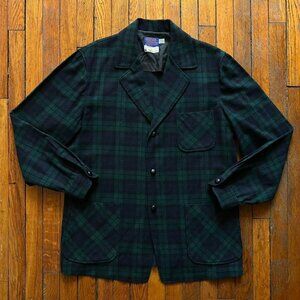Vintage Pendleton Disneyland 60s 70s Walt‎ Disney Wool Tartan Plaid Blazer Men L